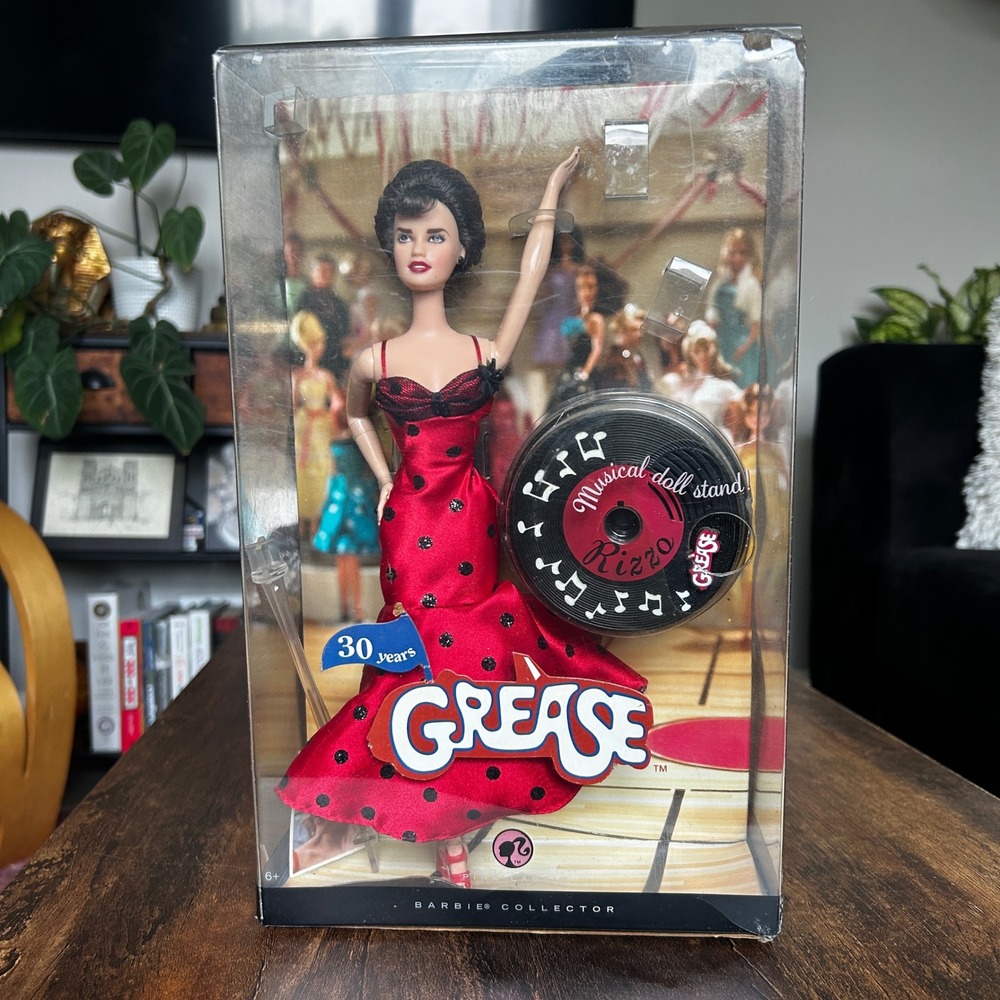 Mattel Barbie Grease Rizzo Doll 30th Anniversary Red Dress M1986 NIB Worn Box